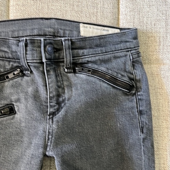 RAG & BONE BLACK/GRAY BLACKTHORN SKINNY JEANS SIZE 26 - Picture 8 of 16